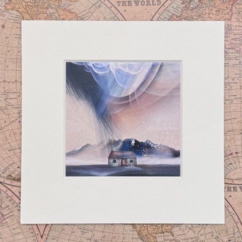 Goatfell Isle of Arran mounted print - Made in Scotland